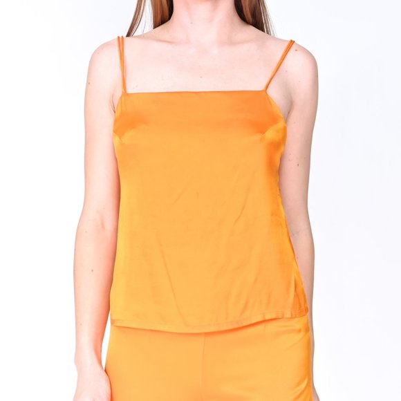 PALOMA WOOL Orange Silk Tank Top & Pants Set - Picture 2 of 6
